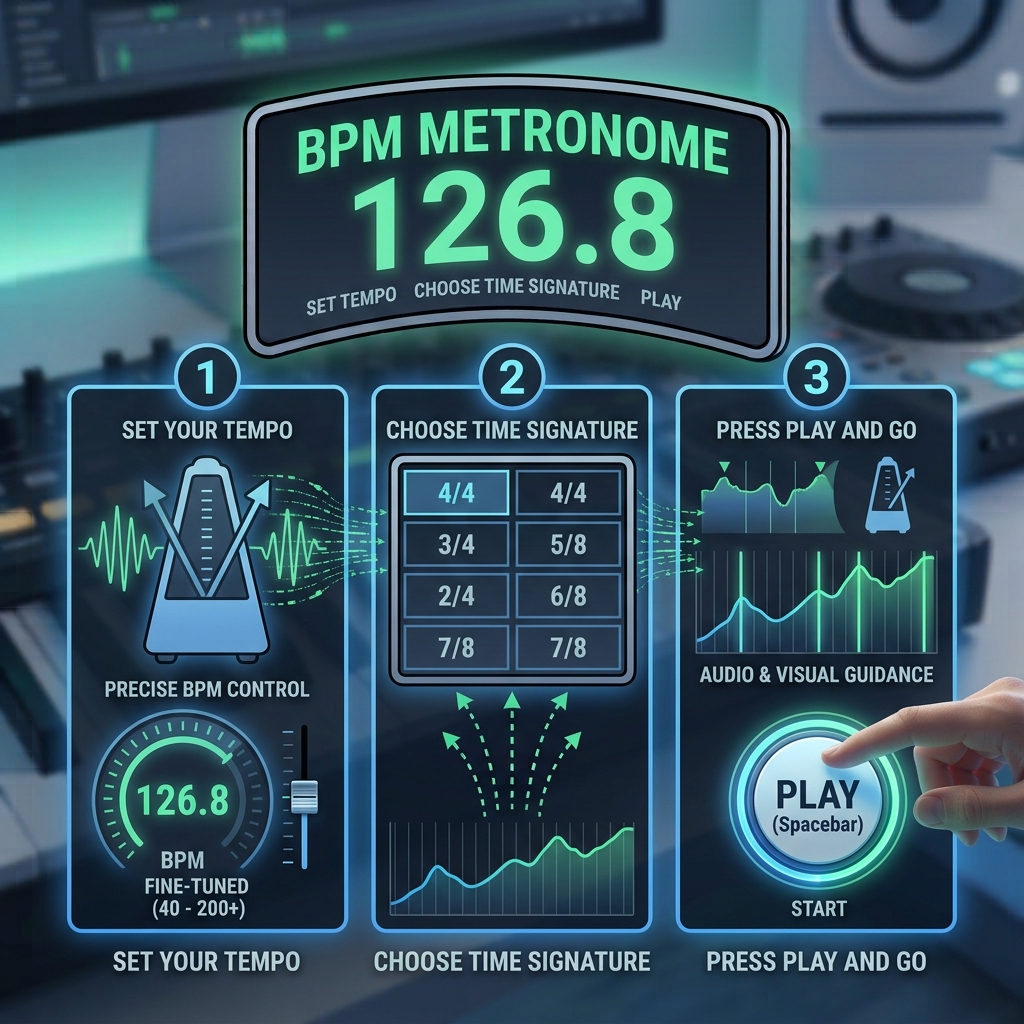 BPM Metronome – Free Online Beat Trainer & Tempo Tool 3 How to Use the Online BPM Metronome